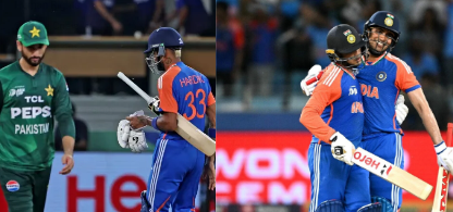 இந்தியா திரில் வெற்றி பாகிஸ்தான் போராடி தோல்வி